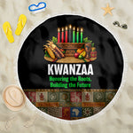 Kwanzaa Honoring The Roots Beach Blanket Pan African Kinara Unity Traditional Tribal Art
