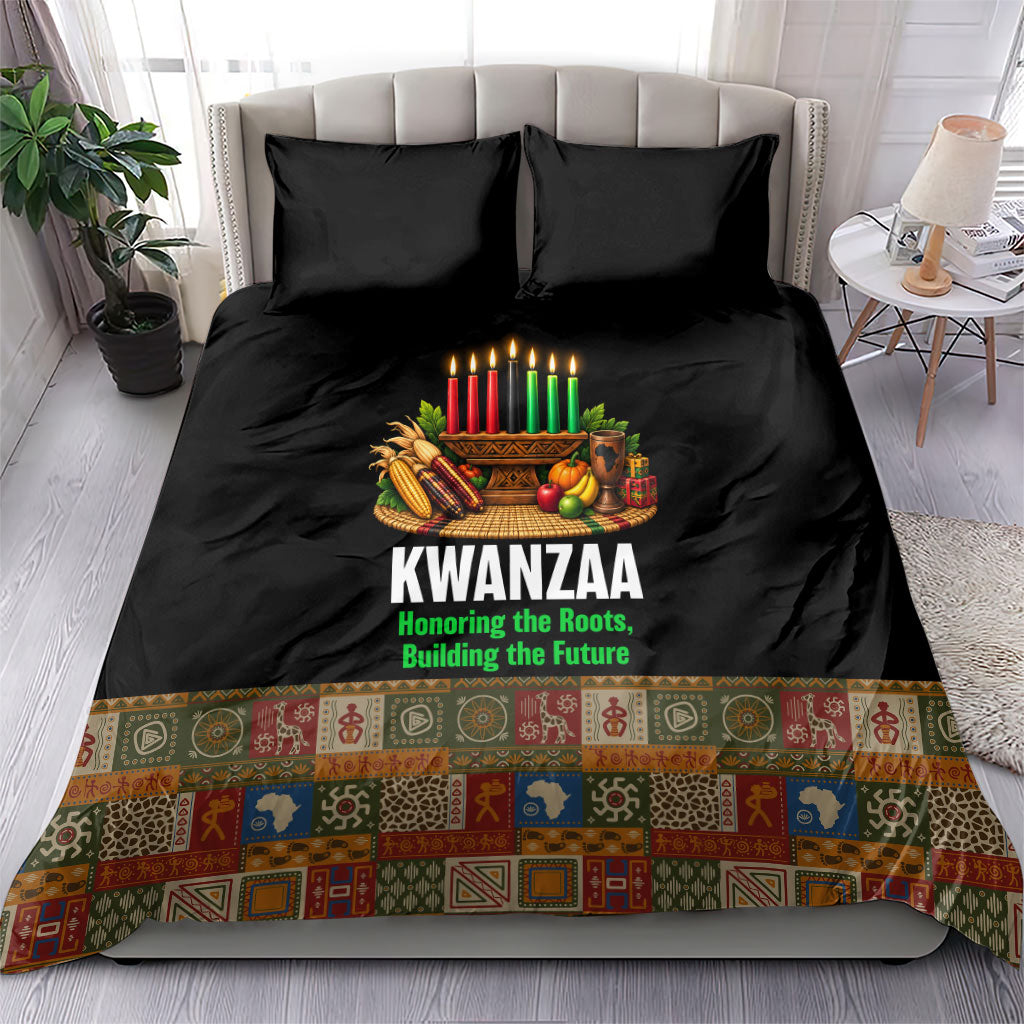 Kwanzaa Honoring The Roots Bedding Set Pan African Kinara Unity Traditional Tribal Art