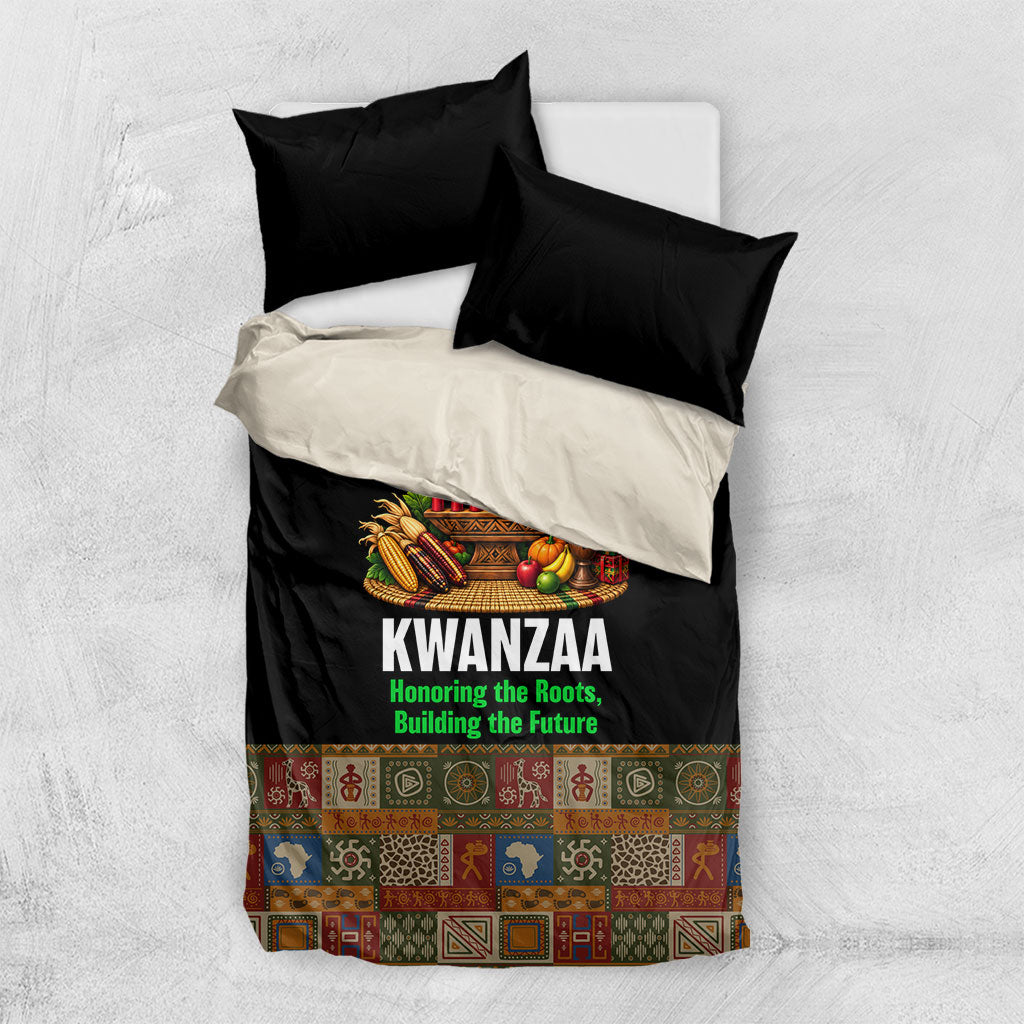 Kwanzaa Honoring The Roots Bedding Set Pan African Kinara Unity Traditional Tribal Art