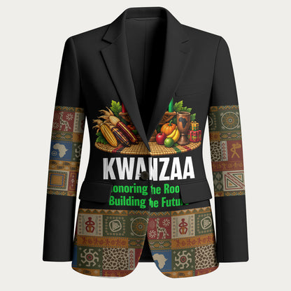 Kwanzaa Honoring The Roots Blazer Pan African Kinara Unity Traditional Tribal Art