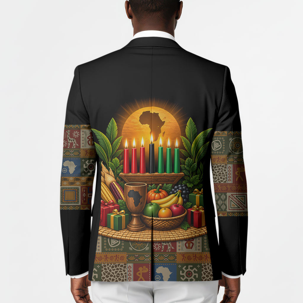 Kwanzaa Honoring The Roots Blazer Pan African Kinara Unity Traditional Tribal Art