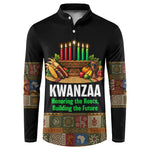 Kwanzaa Honoring The Roots Button Sweatshirt Pan African Kinara Unity Traditional Tribal Art