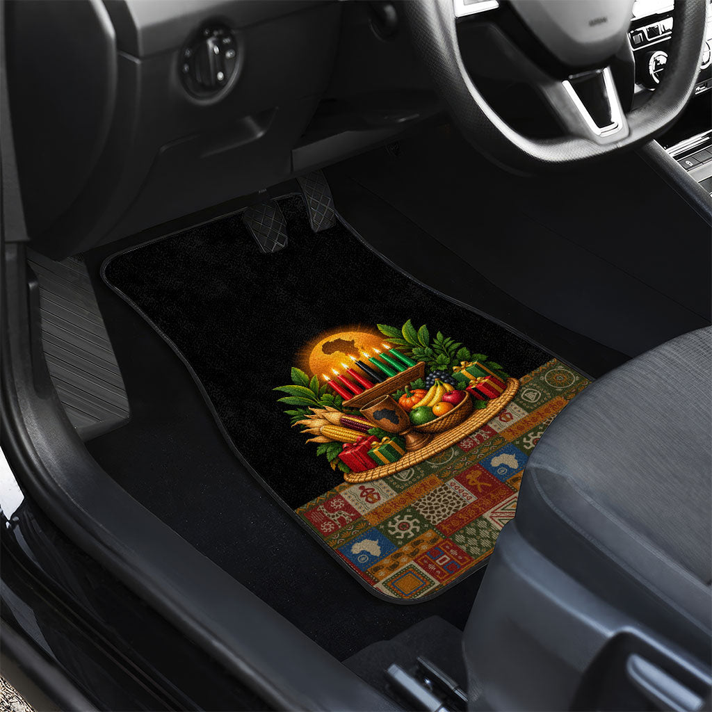 Kwanzaa Honoring The Roots Car Mats Pan African Kinara Unity Traditional Tribal Art