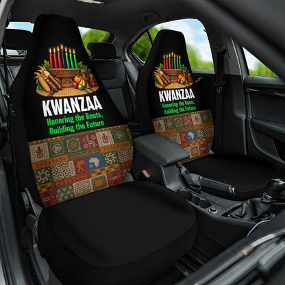 Kwanzaa Honoring The Roots Car Seat Cover Pan African Kinara Unity Traditional Tribal Art