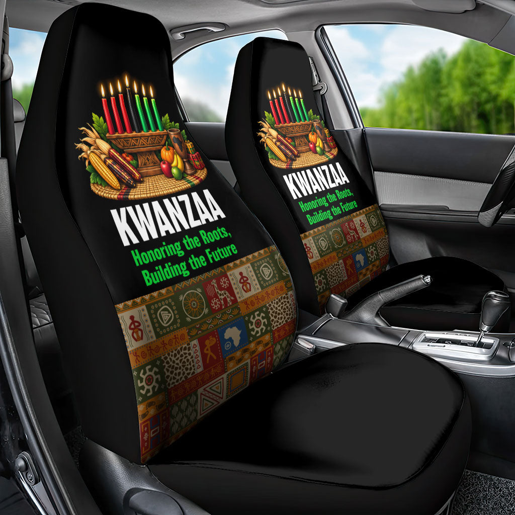 Kwanzaa Honoring The Roots Car Seat Cover Pan African Kinara Unity Traditional Tribal Art
