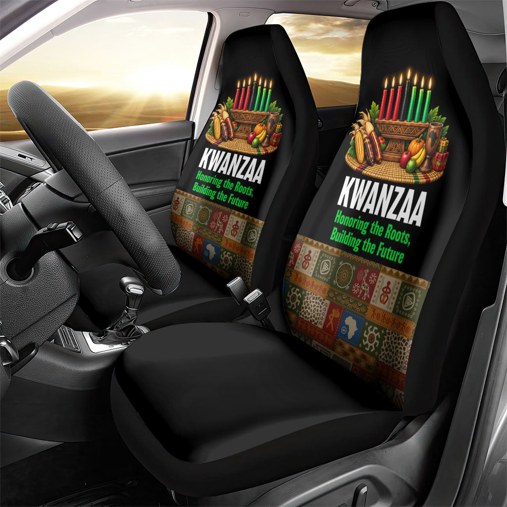 Kwanzaa Honoring The Roots Car Seat Cover Pan African Kinara Unity Traditional Tribal Art