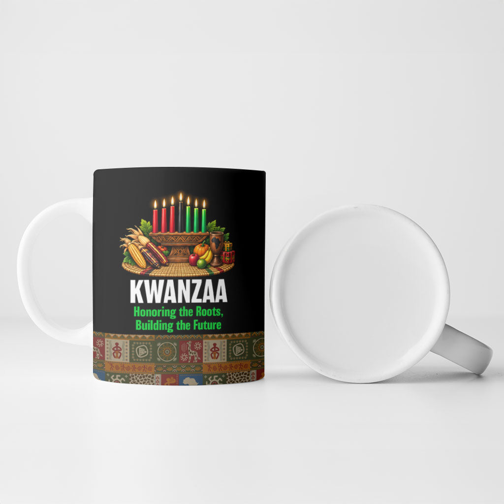 Kwanzaa Honoring The Roots Ceramic Mug Pan African Kinara Unity Traditional Tribal Art