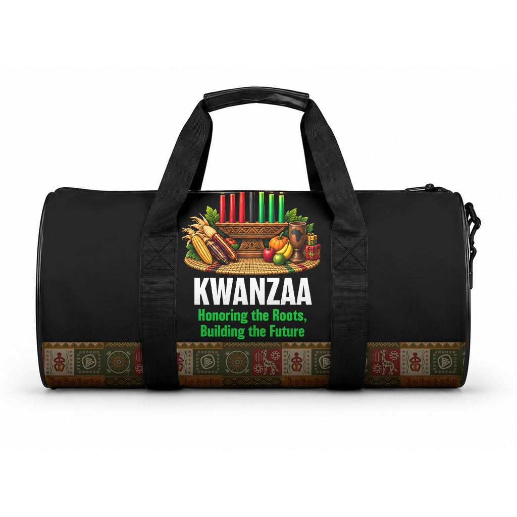 Kwanzaa Honoring The Roots Duffle Bag Pan African Kinara Unity Traditional Tribal Art