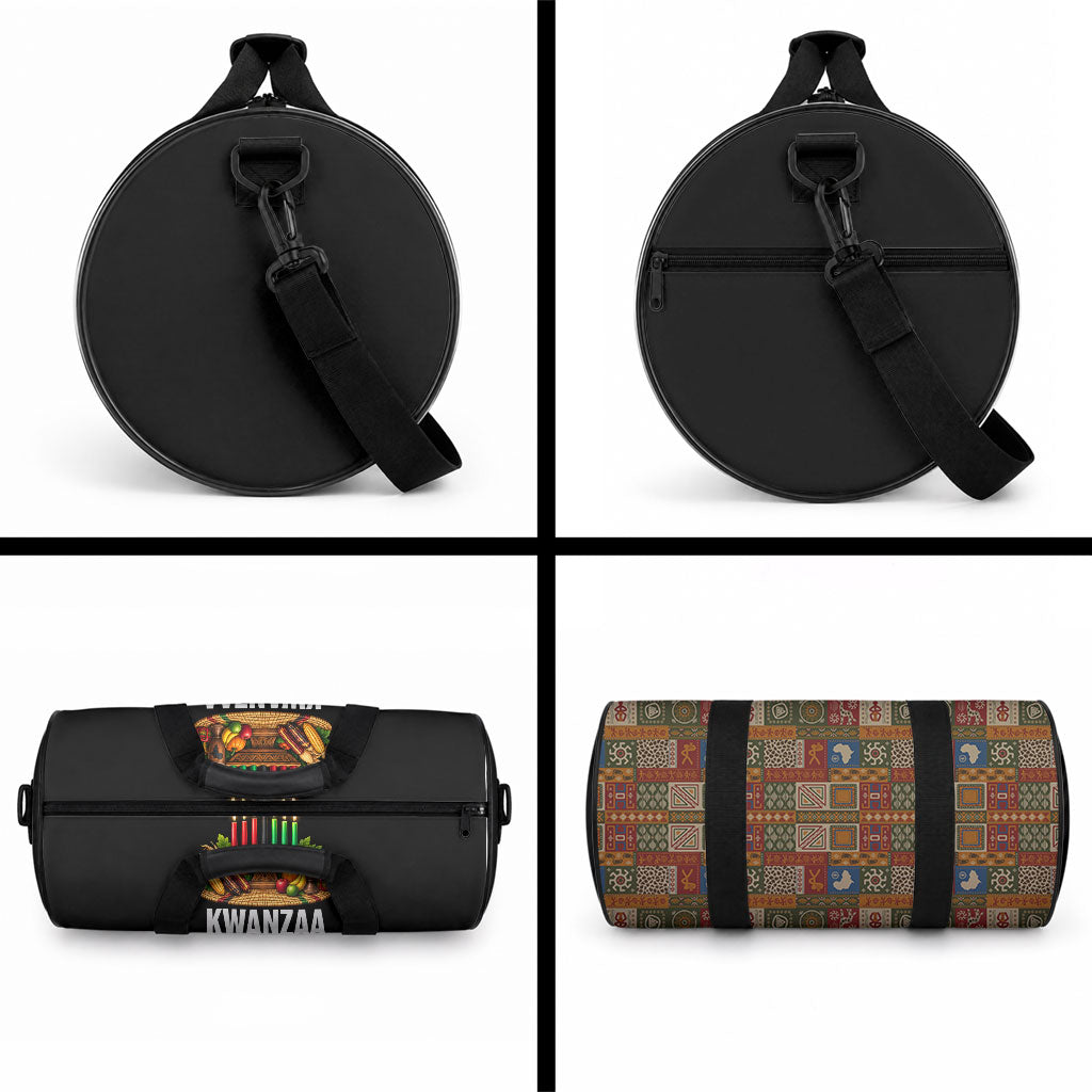 Kwanzaa Honoring The Roots Duffle Bag Pan African Kinara Unity Traditional Tribal Art