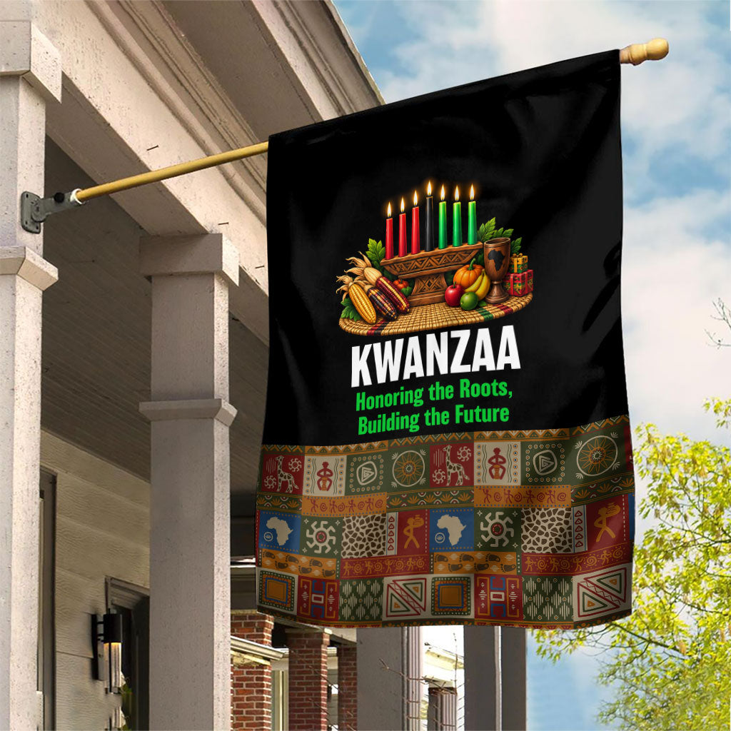 Kwanzaa Honoring The Roots Garden Flag Pan African Kinara Unity Traditional Tribal Art