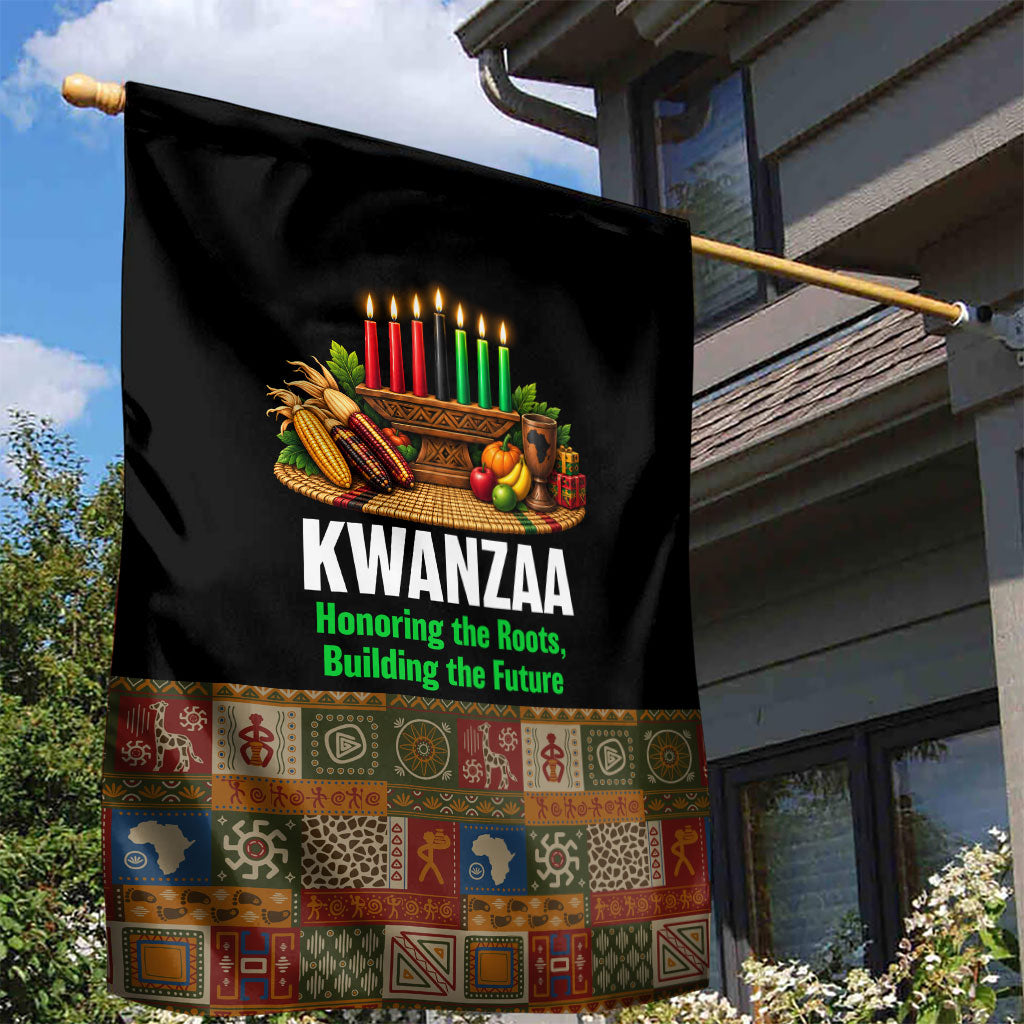 Kwanzaa Honoring The Roots Garden Flag Pan African Kinara Unity Traditional Tribal Art