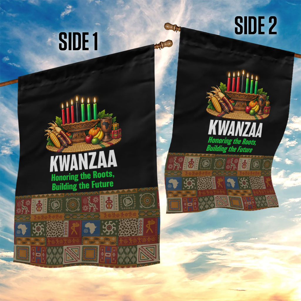 Kwanzaa Honoring The Roots Garden Flag Pan African Kinara Unity Traditional Tribal Art