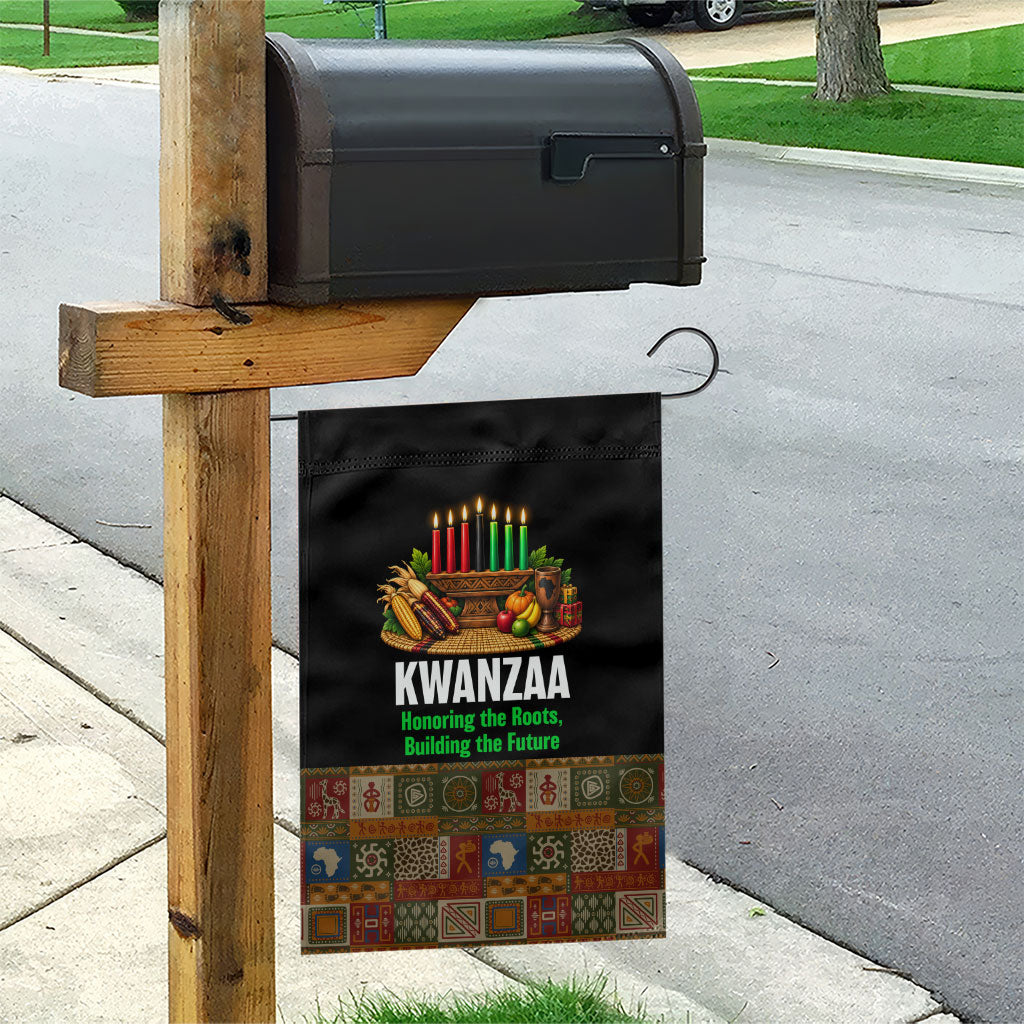 Kwanzaa Honoring The Roots Garden Flag Pan African Kinara Unity Traditional Tribal Art