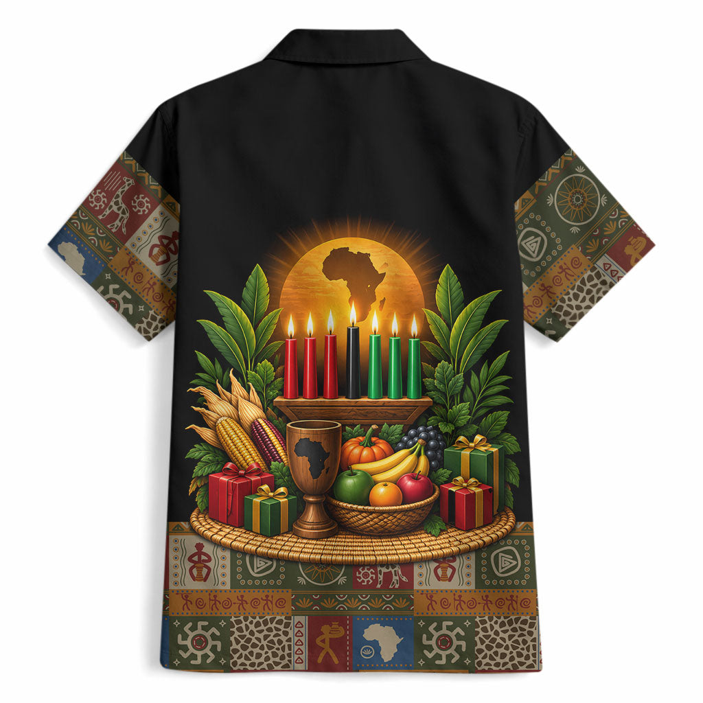 Kwanzaa Honoring The Roots Hawaiian Shirt Pan African Kinara Unity Traditional Tribal Art
