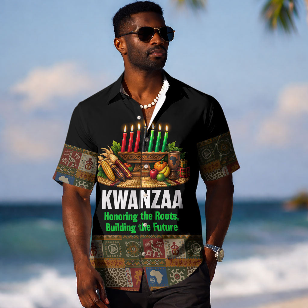 Kwanzaa Honoring The Roots Hawaiian Shirt Pan African Kinara Unity Traditional Tribal Art