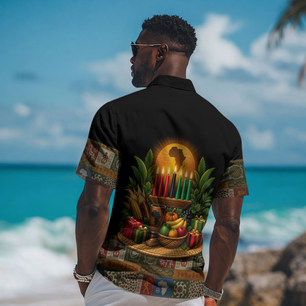Kwanzaa Honoring The Roots Hawaiian Shirt Pan African Kinara Unity Traditional Tribal Art