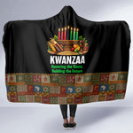 Kwanzaa Honoring The Roots Hooded Blanket Pan African Kinara Unity Traditional Tribal Art