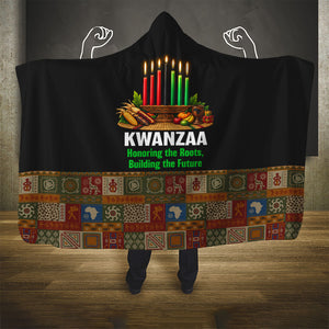 Kwanzaa Honoring The Roots Hooded Blanket Pan African Kinara Unity Traditional Tribal Art