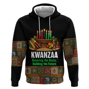 Kwanzaa Honoring The Roots Hoodie Pan African Kinara Unity Traditional Tribal Art