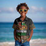 Kwanzaa Honoring The Roots Kid Hawaiian Shirt Pan African Kinara Unity Traditional Tribal Art