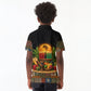 Kwanzaa Honoring The Roots Kid Polo Shirt Pan African Kinara Unity Traditional Tribal Art