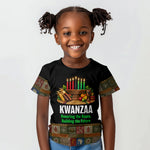 Kwanzaa Honoring The Roots Kid T shirt Pan African Kinara Unity Traditional Tribal Art