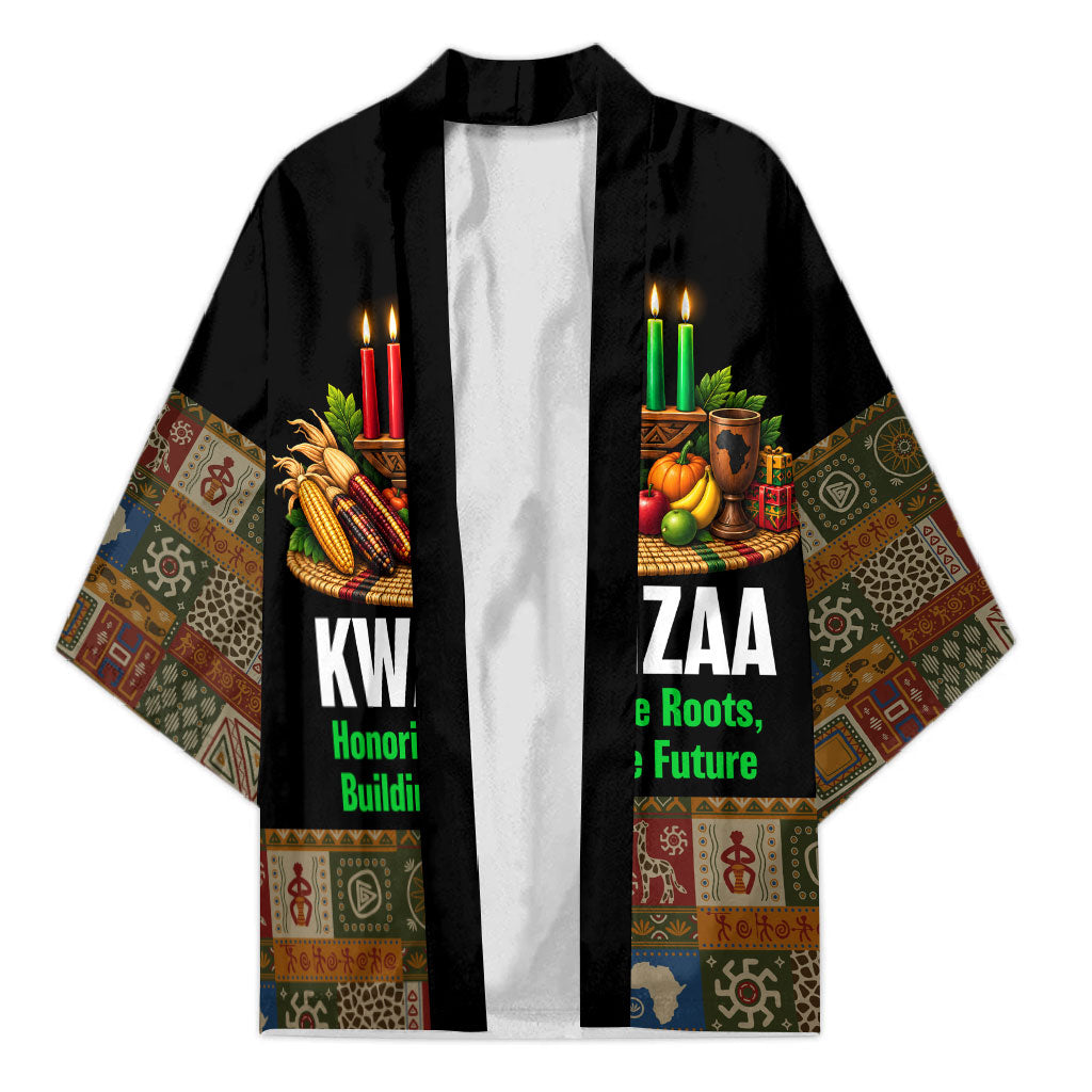 Kwanzaa Honoring The Roots Kimono Pan African Kinara Unity Traditional Tribal Art