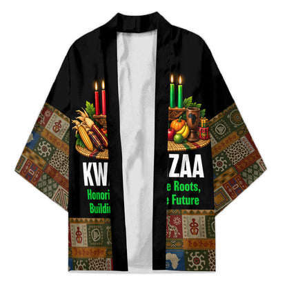 Kwanzaa Honoring The Roots Kimono Pan African Kinara Unity Traditional Tribal Art