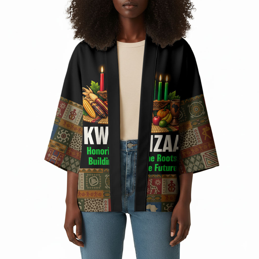 Kwanzaa Honoring The Roots Kimono Pan African Kinara Unity Traditional Tribal Art