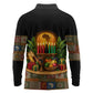 Kwanzaa Honoring The Roots Long Sleeve Polo Shirt Pan African Kinara Unity Traditional Tribal Art