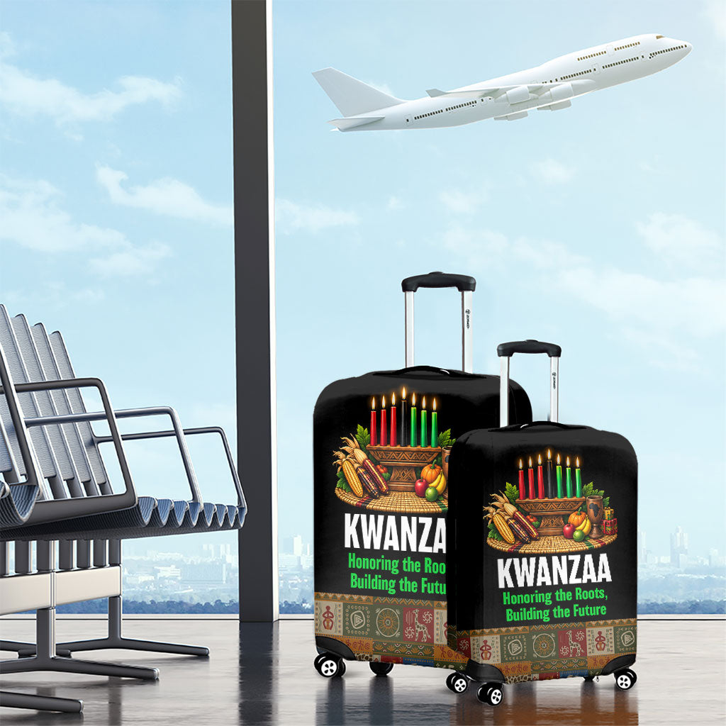 Kwanzaa Honoring The Roots Luggage Cover Pan African Kinara Unity Traditional Tribal Art