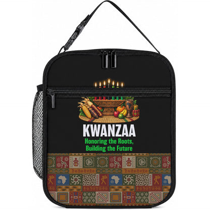 Kwanzaa Honoring The Roots Lunch Bag Pan African Kinara Unity Traditional Tribal Art
