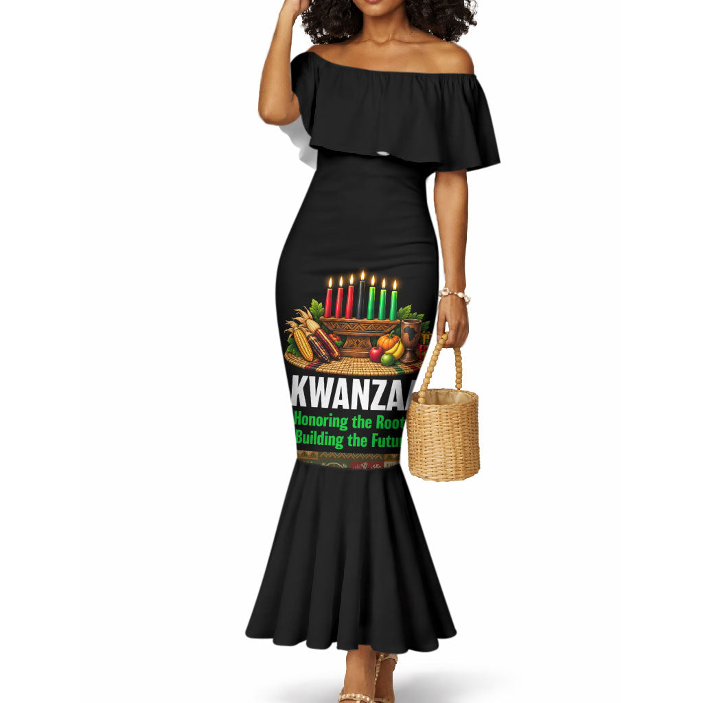 Kwanzaa Honoring The Roots Mermaid Dress Pan African Kinara Unity Traditional Tribal Art