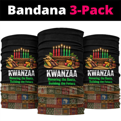 Kwanzaa Honoring The Roots Neck Gaiter Pan African Kinara Unity Traditional Tribal Art