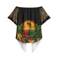 Kwanzaa Honoring The Roots Off Shoulder Wrap Waist Top Pan African Kinara Unity Traditional Tribal Art