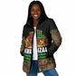 Kwanzaa Honoring The Roots Padded Jacket Pan African Kinara Unity Traditional Tribal Art