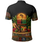 Kwanzaa Honoring The Roots Polo Shirt Pan African Kinara Unity Traditional Tribal Art