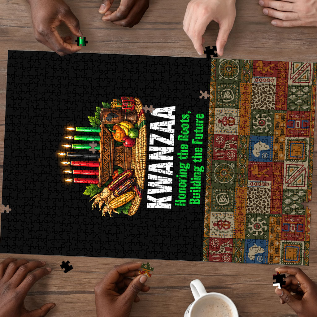 Kwanzaa Honoring The Roots Puzzle Pan African Kinara Unity Traditional Tribal Art