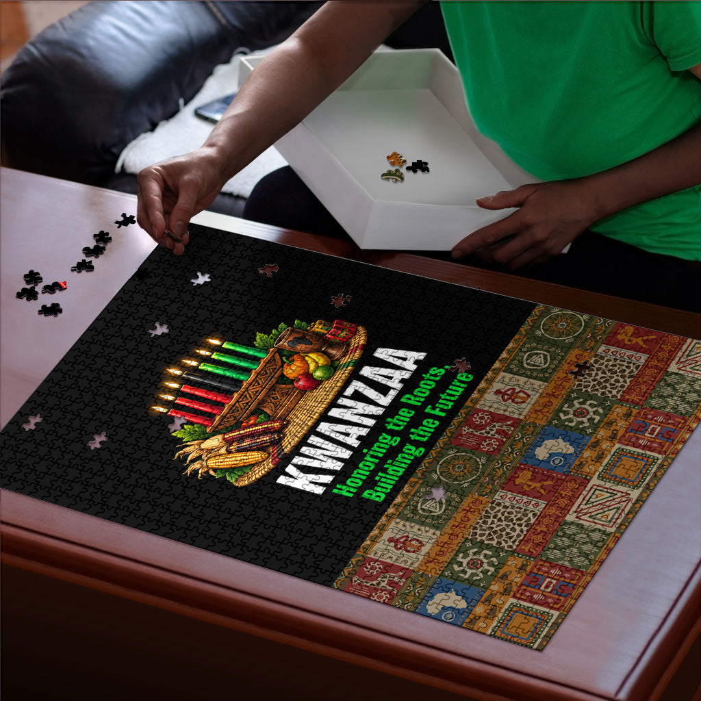 Kwanzaa Honoring The Roots Puzzle Pan African Kinara Unity Traditional Tribal Art