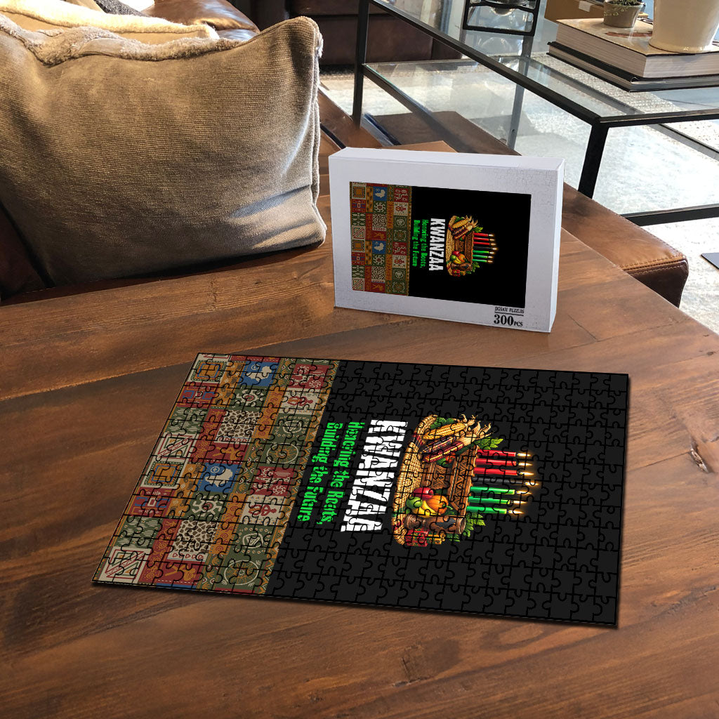 Kwanzaa Honoring The Roots Puzzle Pan African Kinara Unity Traditional Tribal Art