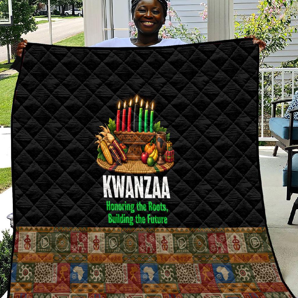 Kwanzaa Honoring The Roots Quilt Pan African Kinara Unity Traditional Tribal Art