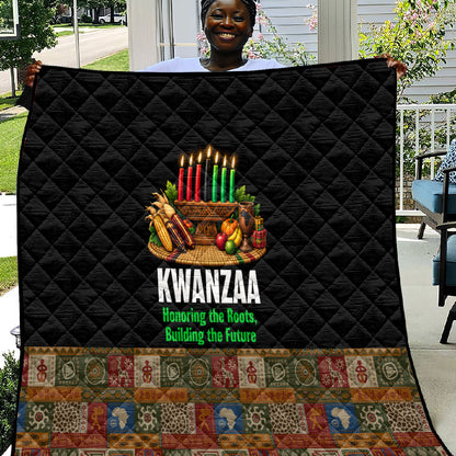 Kwanzaa Honoring The Roots Quilt Pan African Kinara Unity Traditional Tribal Art