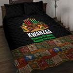 Kwanzaa Honoring The Roots Quilt Bed Set Pan African Kinara Unity Traditional Tribal Art