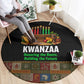 Kwanzaa Honoring The Roots Round Carpet Pan African Kinara Unity Traditional Tribal Art