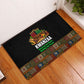 Kwanzaa Honoring The Roots Rubber Doormat Pan African Kinara Unity Traditional Tribal Art