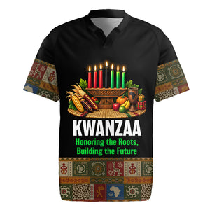 Kwanzaa Honoring The Roots Rugby Jersey Pan African Kinara Unity Traditional Tribal Art