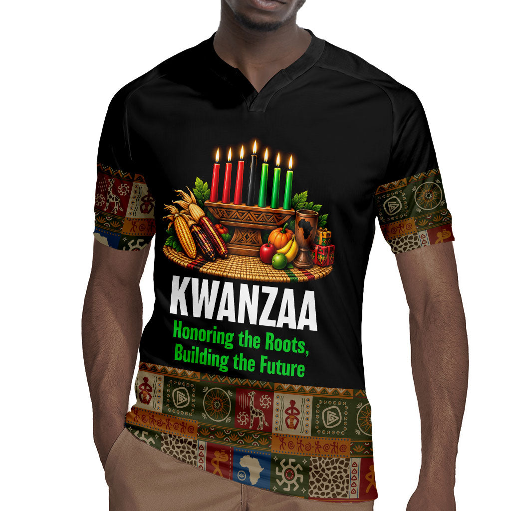 Kwanzaa Honoring The Roots Rugby Jersey Pan African Kinara Unity Traditional Tribal Art