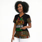 Kwanzaa Honoring The Roots Scrub Top Pan African Kinara Unity Traditional Tribal Art