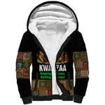 Kwanzaa Honoring The Roots Sherpa Hoodie Pan African Kinara Unity Traditional Tribal Art