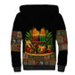 Kwanzaa Honoring The Roots Sherpa Hoodie Pan African Kinara Unity Traditional Tribal Art